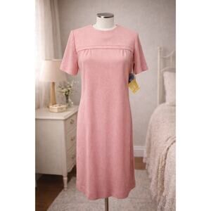 60s Pink Korell Shift Dress NWT Mod Dress Secretary Dress M